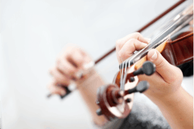 Playing the violin